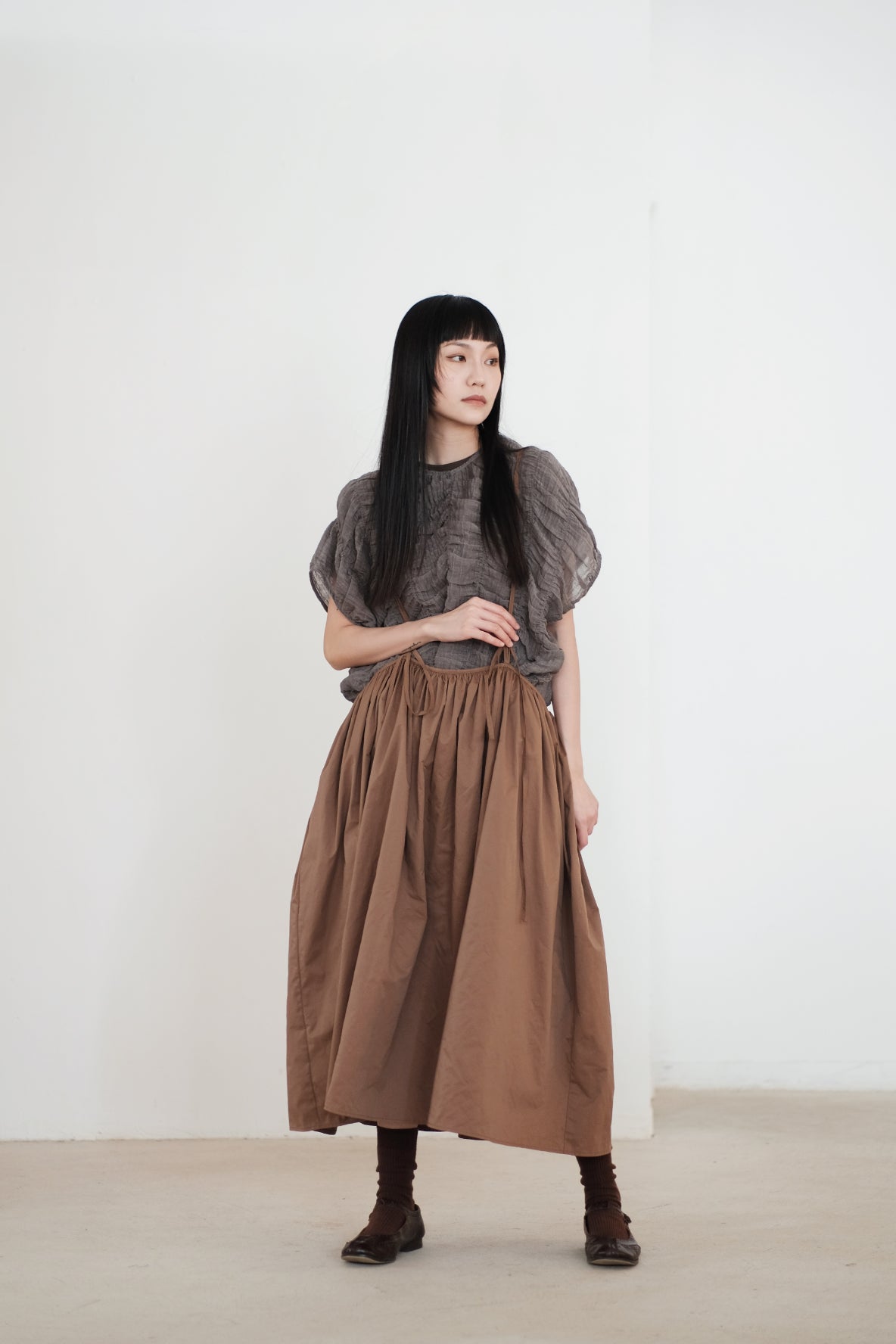 THE LUNA DRESS (BROWN)