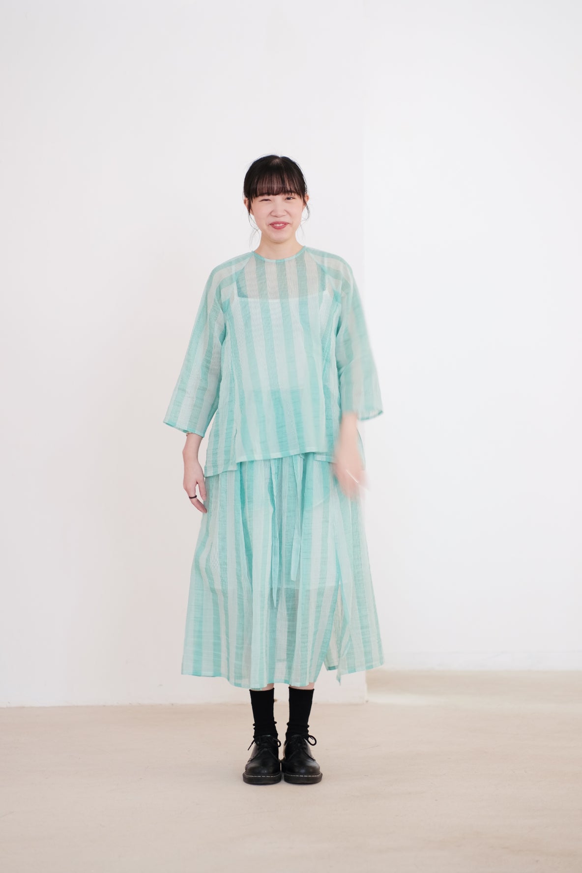 KOU’s TOP (MINT STRIPE)