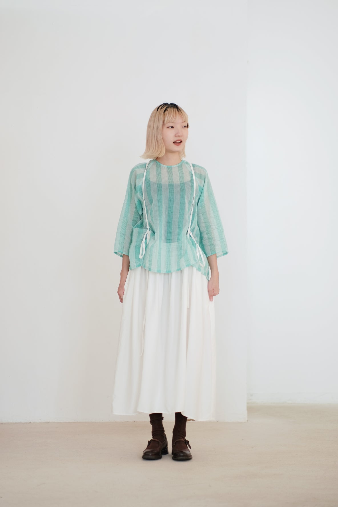 KOU’s TOP (MINT STRIPE)