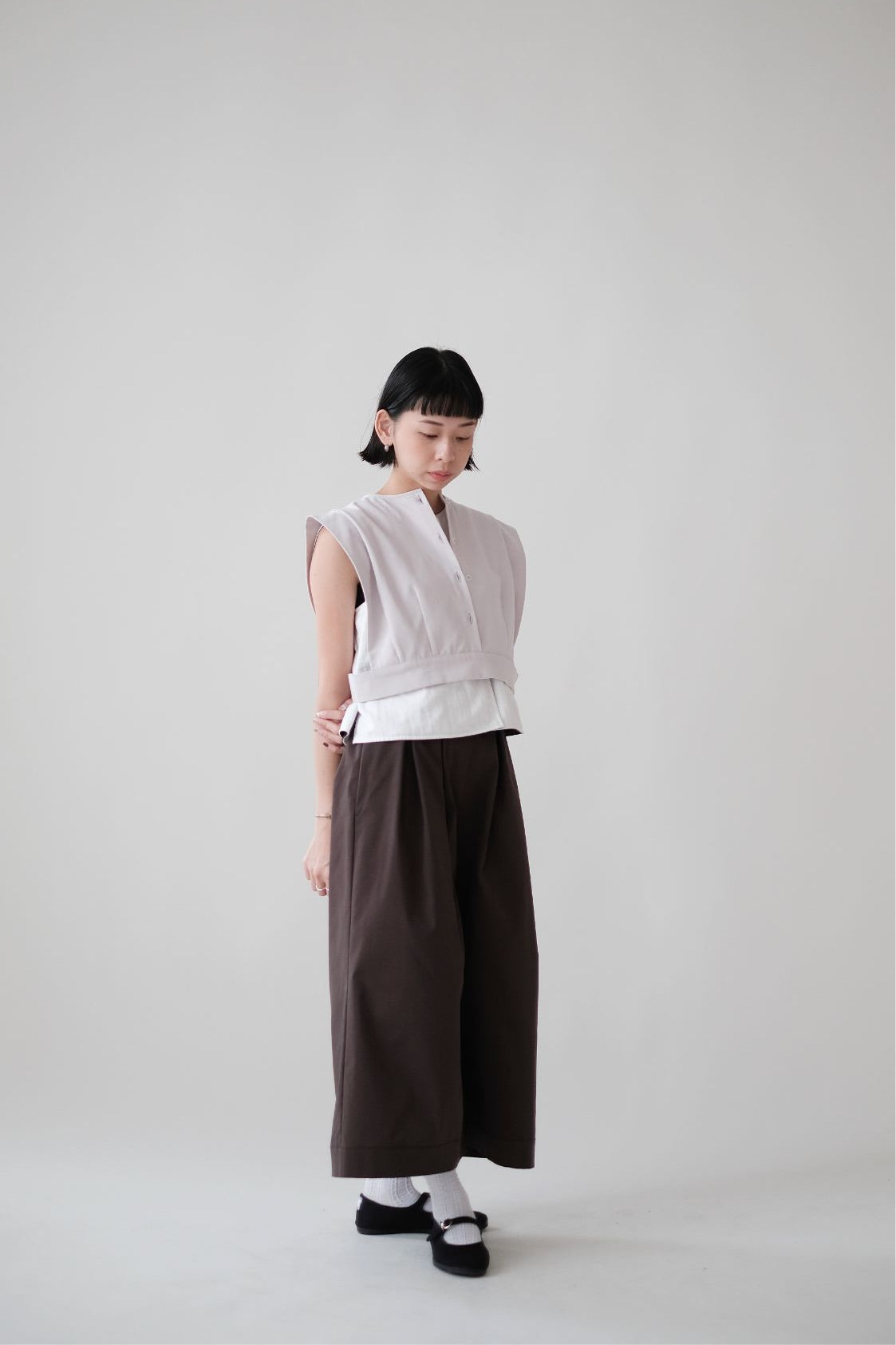 AILISEU WIDE PANTS (BROWN)