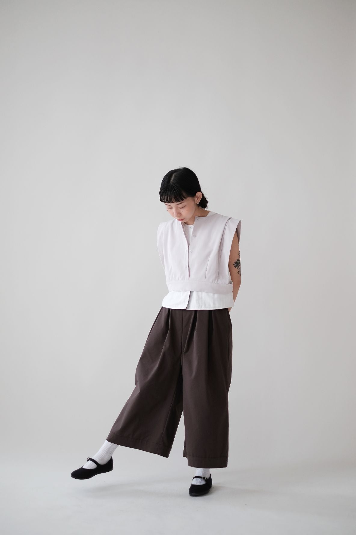 AILISEU WIDE PANTS (BROWN)