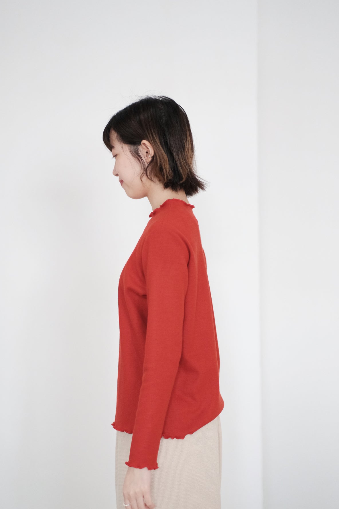 ERMIE ROUND COLLAR INNER TOP(RED)