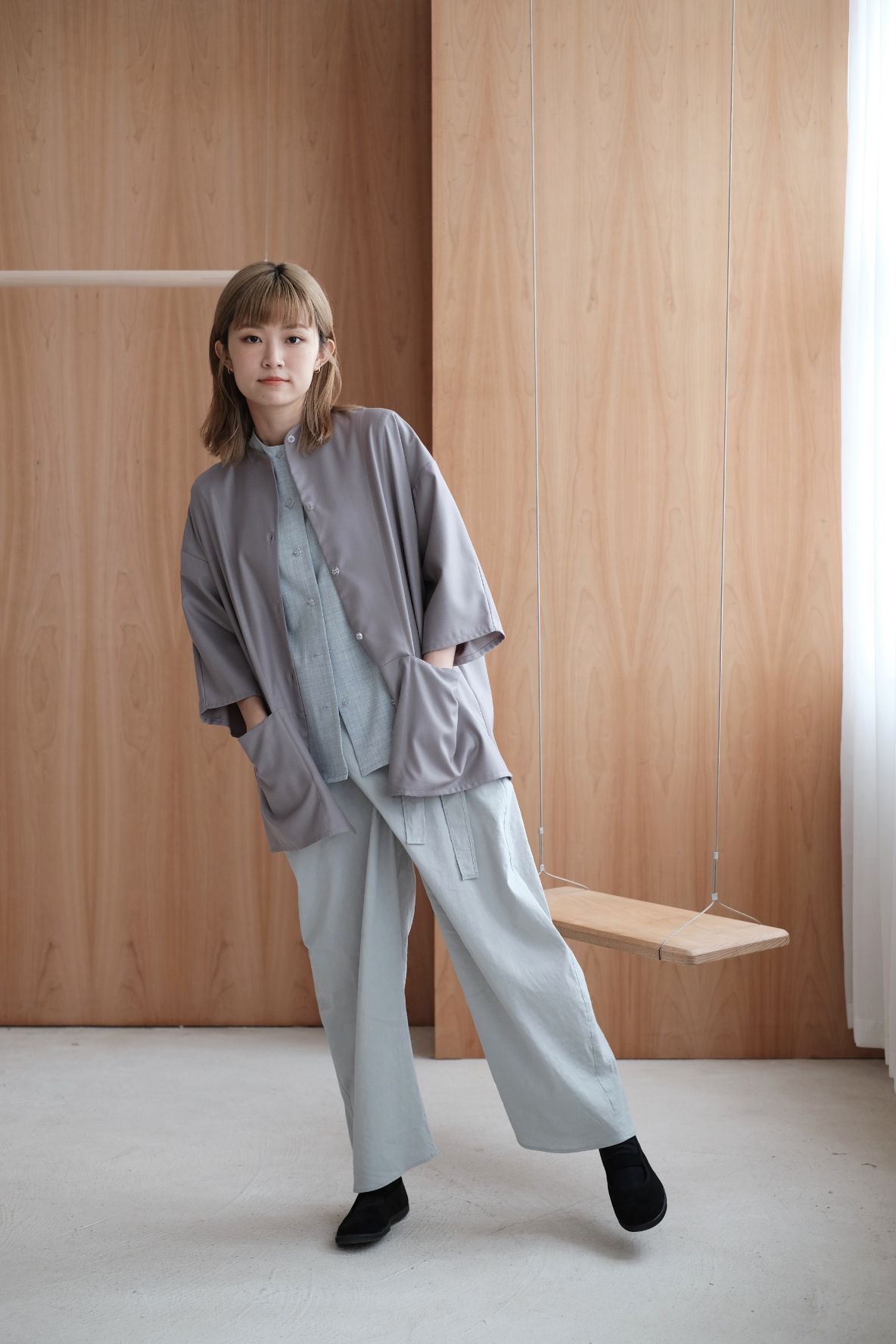 AIKO’s SLIM TOP (GREY)