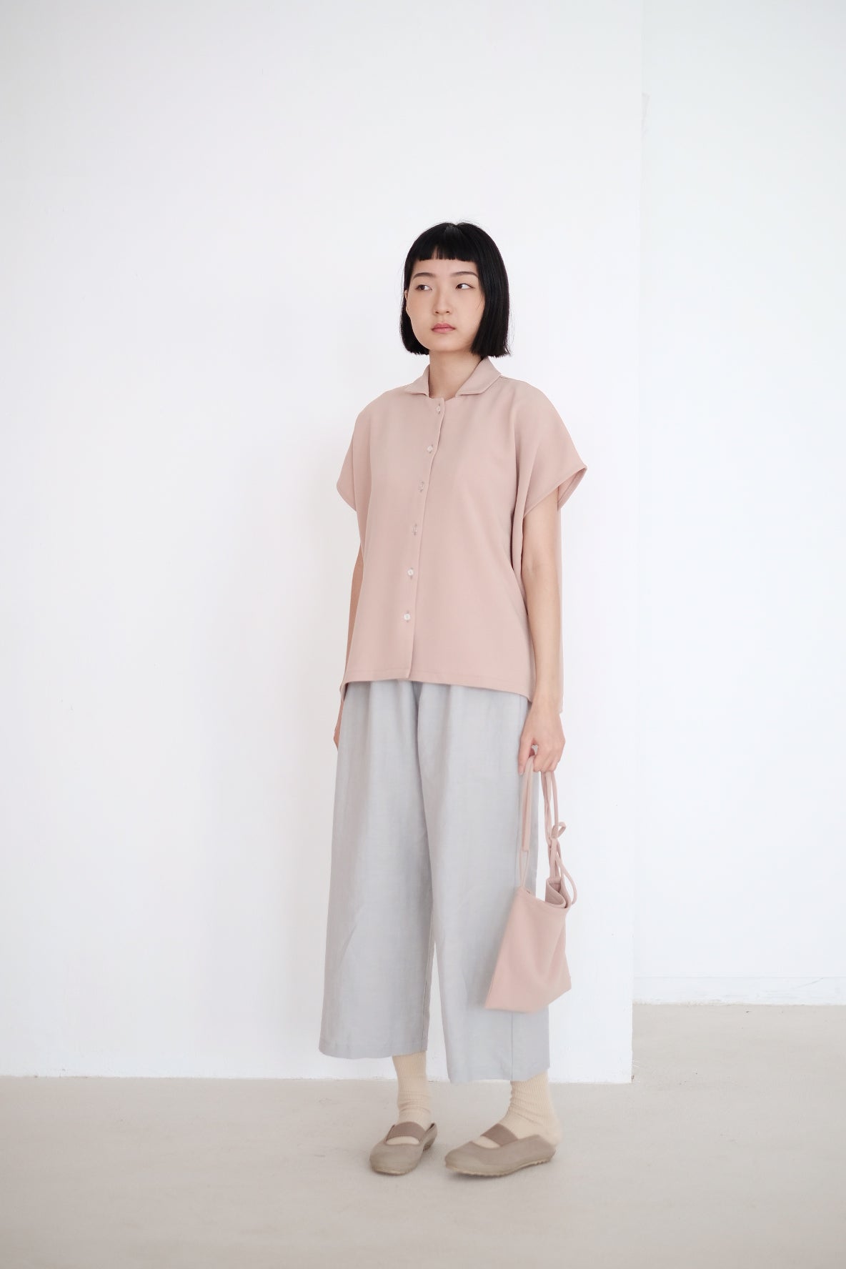 LAYLA BOX BLOUSE (NUDE PINK)