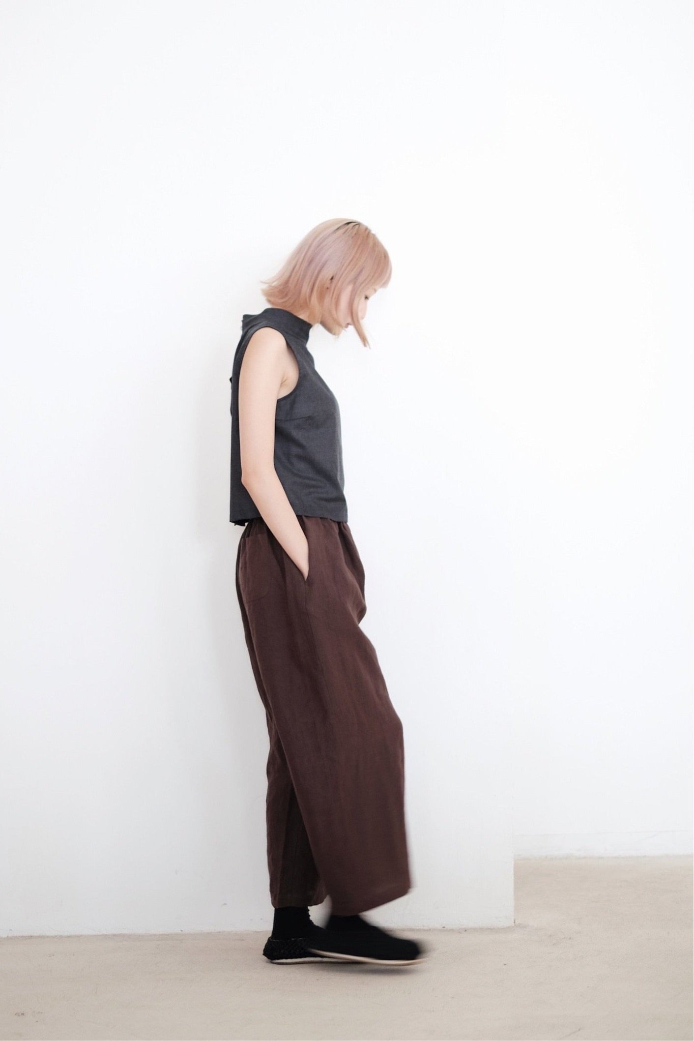 OBAASAN PANTS (BROWN)