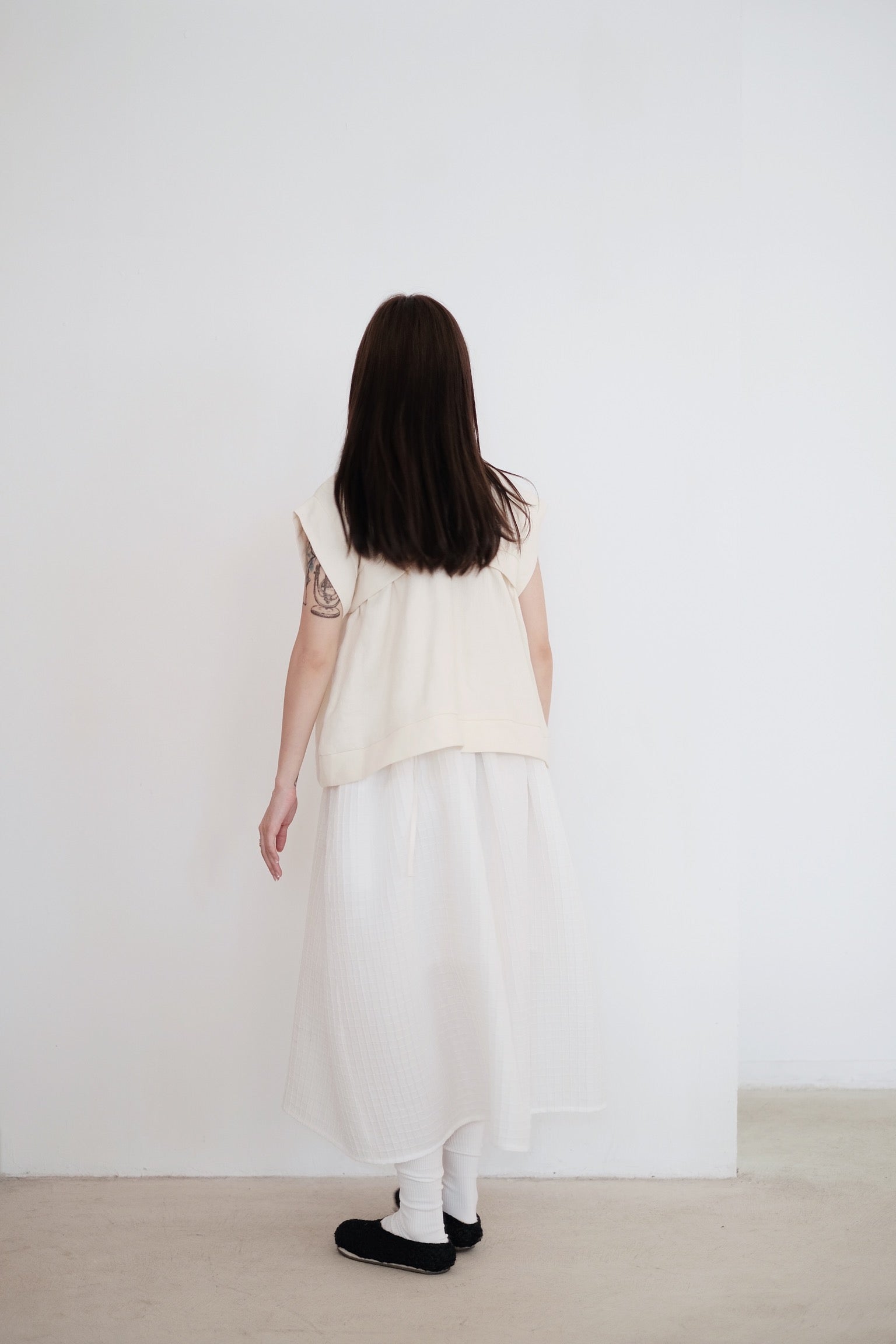 ALANA LINEN TOP (CREAM)