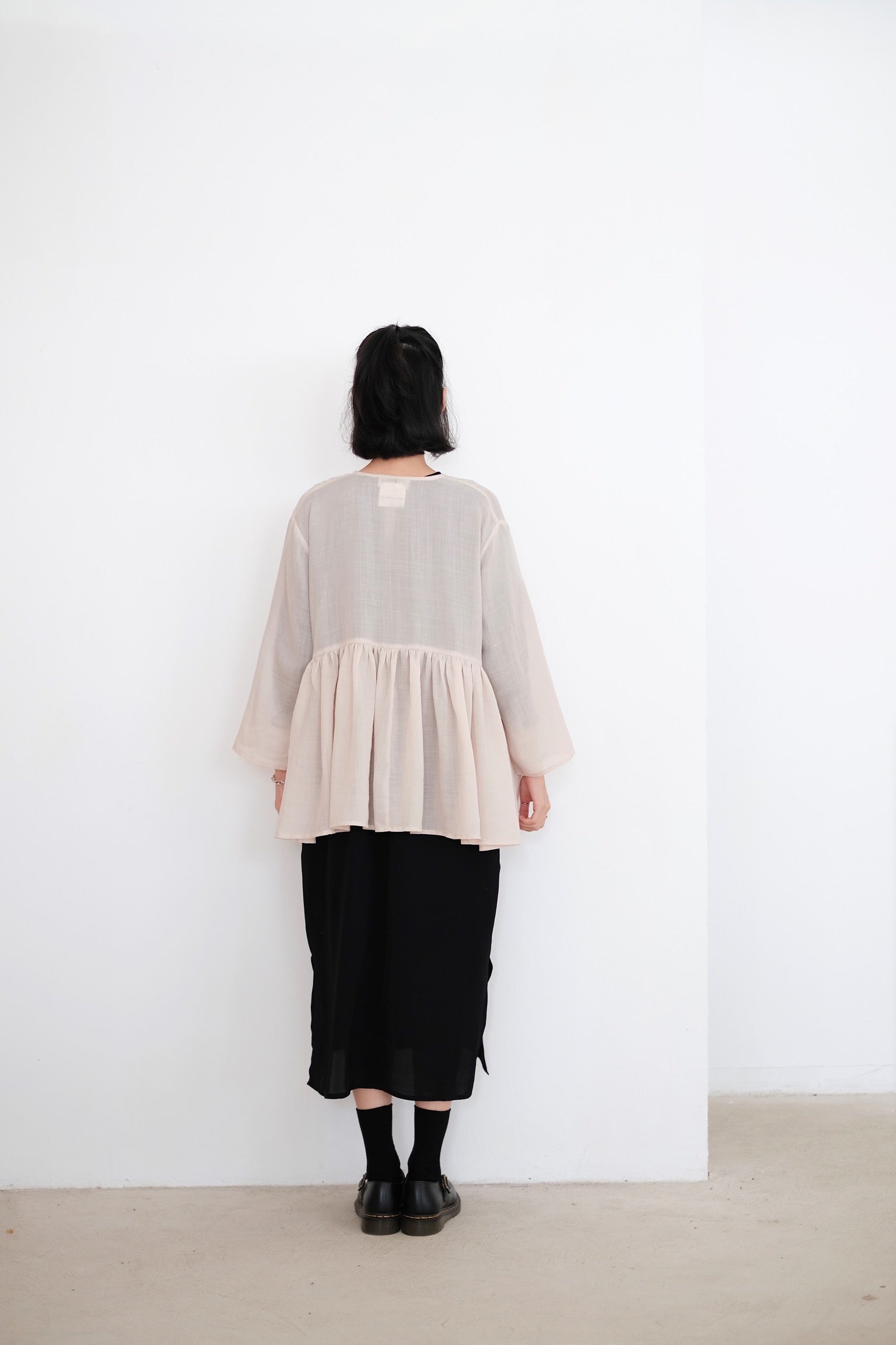 KĒKI LAYER BLOUSES WITH STRAPPING (PEARL)