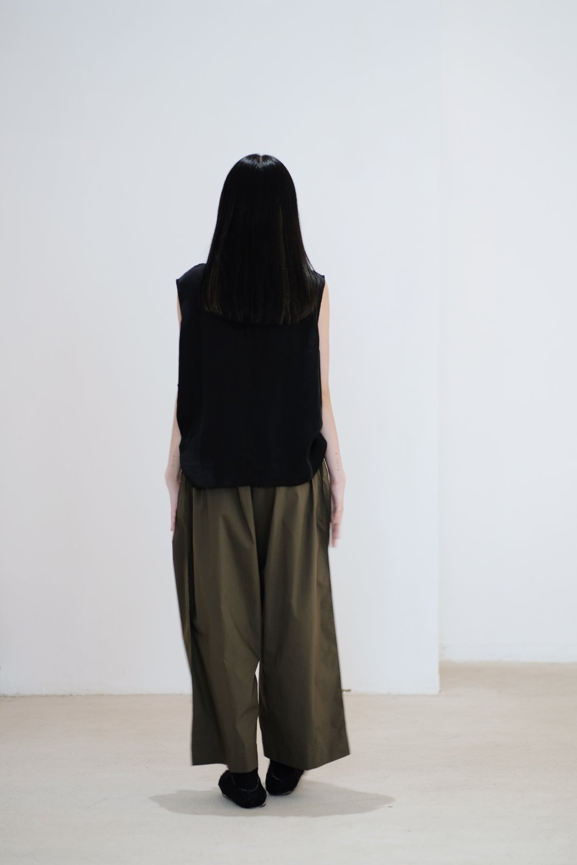 GAVINA RIBBION PANTS (OLIVE)