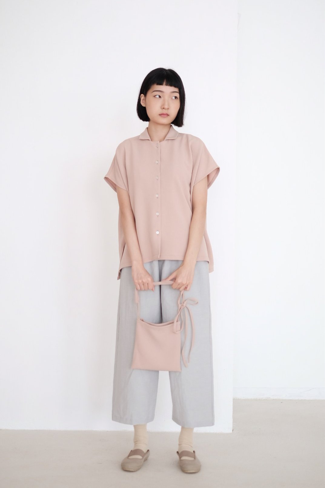 LAYLA BOX BLOUSE (NUDE PINK)