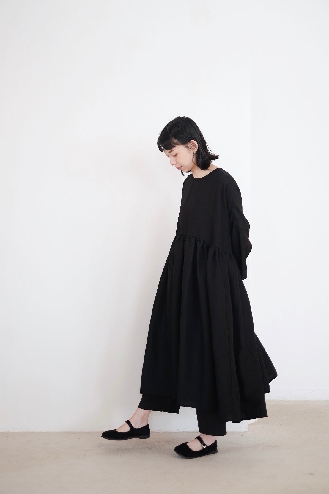 BLACK LINEN MIA DRESS